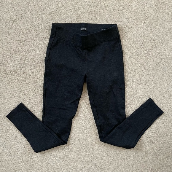 LOFT Seamed Ponte Leggings in charcoal grey, size XS - Picture 1 of 4